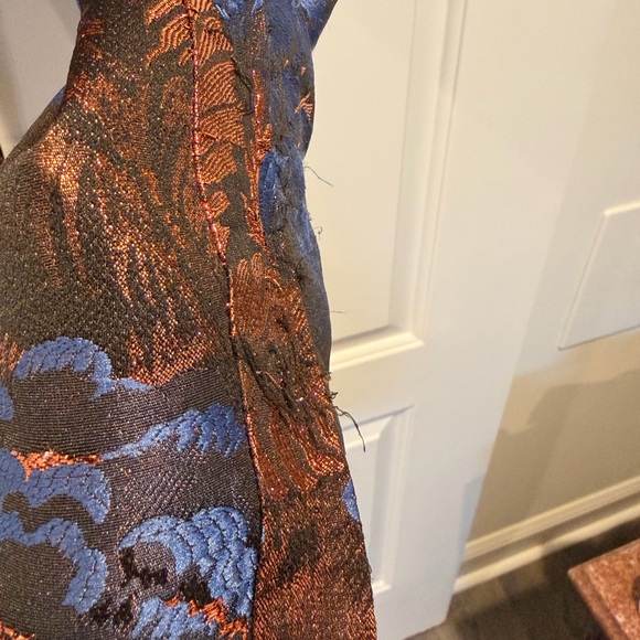 Vintage Anthro Metallic Jacquard Pants - Picture 3 of 5